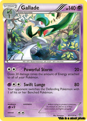 61/135 Gallade Holo Rare Holofoil