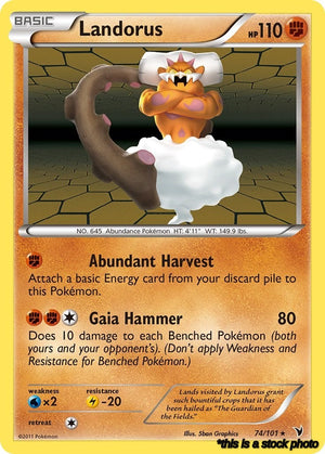 74/101 Landorus Holo Rare Holofoil