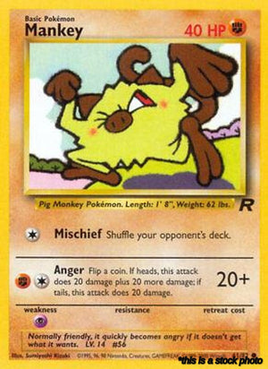61/82 Mankey Common 1st Edition