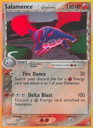 14/113 Salamence (Delta Species) Holo Rare Holofoil