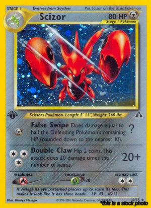 10/75 Scizor (10) Holo Rare 1st Edition Holofoil