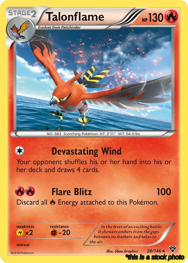 28/146 Talonflame Holo Rare Holofoil