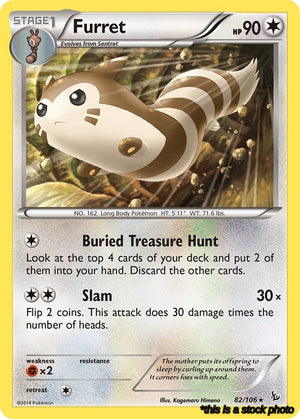 82/106 Furret Rare Normal