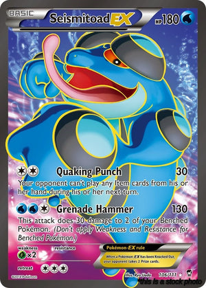 106/111 Seismitoad EX (106 Full Art) Ultra Rare Holofoil