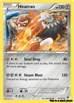 63/119 Heatran Holo Rare Holofoil
