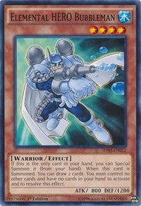 1st Edition Elemental HERO Bubbleman [SDHS-EN012 Near Mint] Common / Short Print