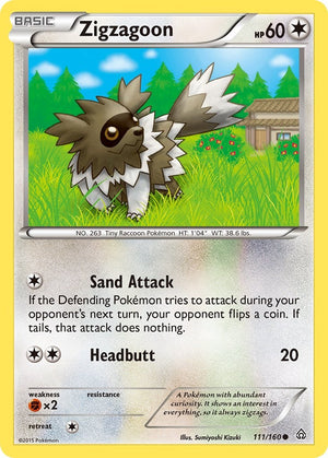 111/160 Zigzagoon Common Normal
