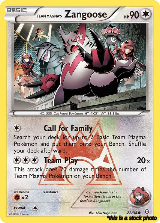 Common Team Magma's Zangoose [22/34 Lightly Played ]