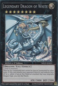 1st Edition Legendary Dragon of White [WSUP-EN051 Near Mint] Prismatic Secret Rare