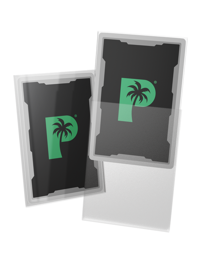 Palms Off Gaming | Blackout Deck Sleeves | Standard Size | Clear