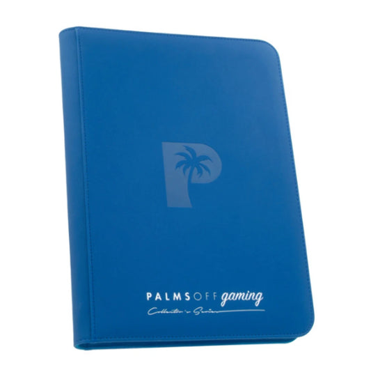 Palms Off Gaming | Collector's Series Top Loader Zip Binder - 9 Pocket - Blue