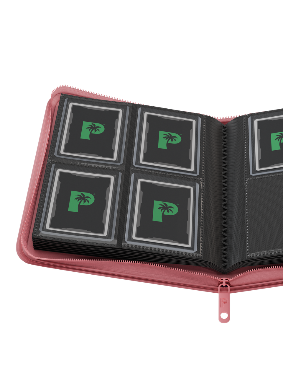 Palms Off Gaming | Collector's Series Top Loader Zip Binder - 4 Pocket - Pink