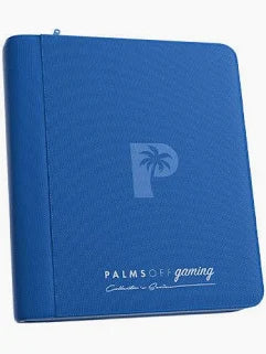 Palms Off Gaming | Collector's Series Top Loader Zip Binder | 4 Pocket | Blue