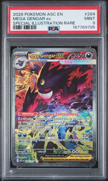 Mega Gengar ex Special Illustration Rare #284/217 PSA 9 - Front