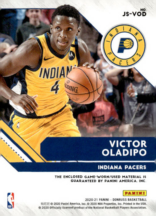 Victor Oladipo 2020-21 Panini Donruss Jersey Series #JS-VOD