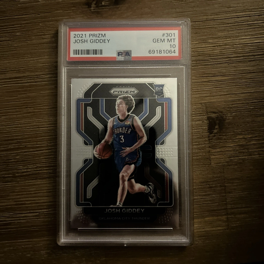 2021 Panini Prizm #301 Josh Giddey RC PSA 10 GEM MT