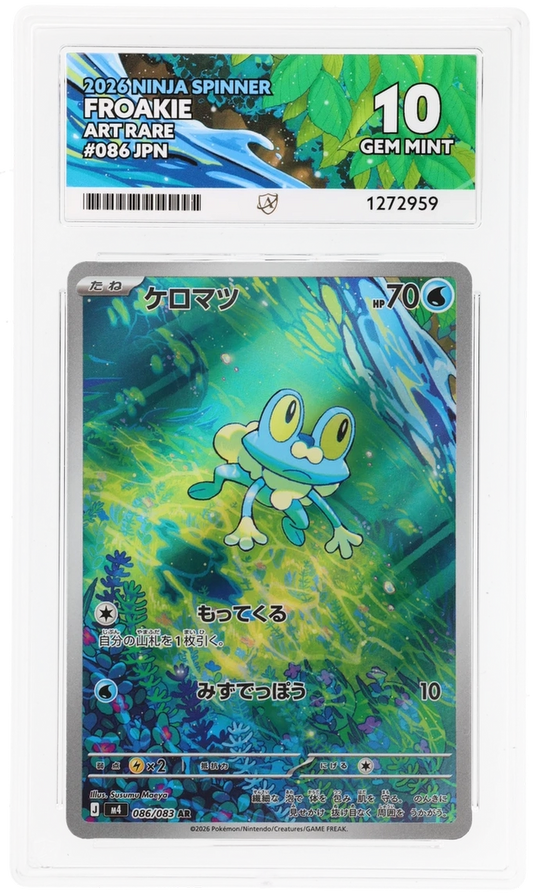 Froakie Art Rare ACE 10 Gem Mint - 2026 Ninja Spinner JPN #086/083