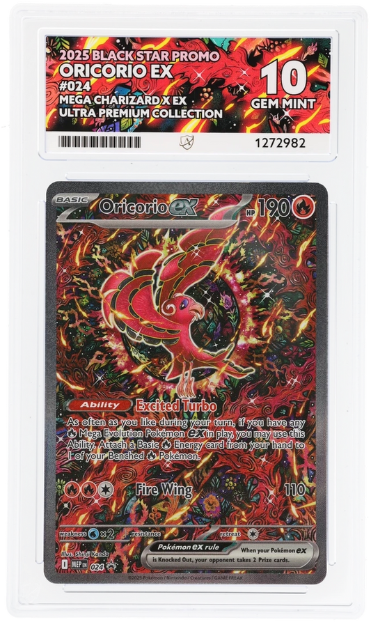 Oricorio ex ACE 10 Gem Mint - #024 Black Star Promo Mega Charizard X ex UPC EN
