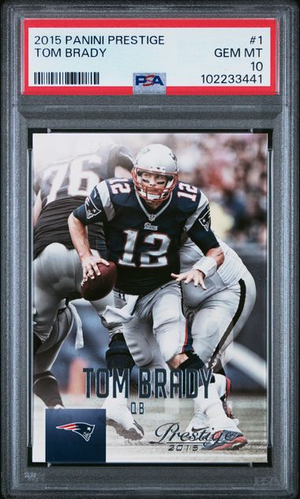 POP 63 2015 Panini Prestige Tom Brady #1 PSA 10 Gem MT
