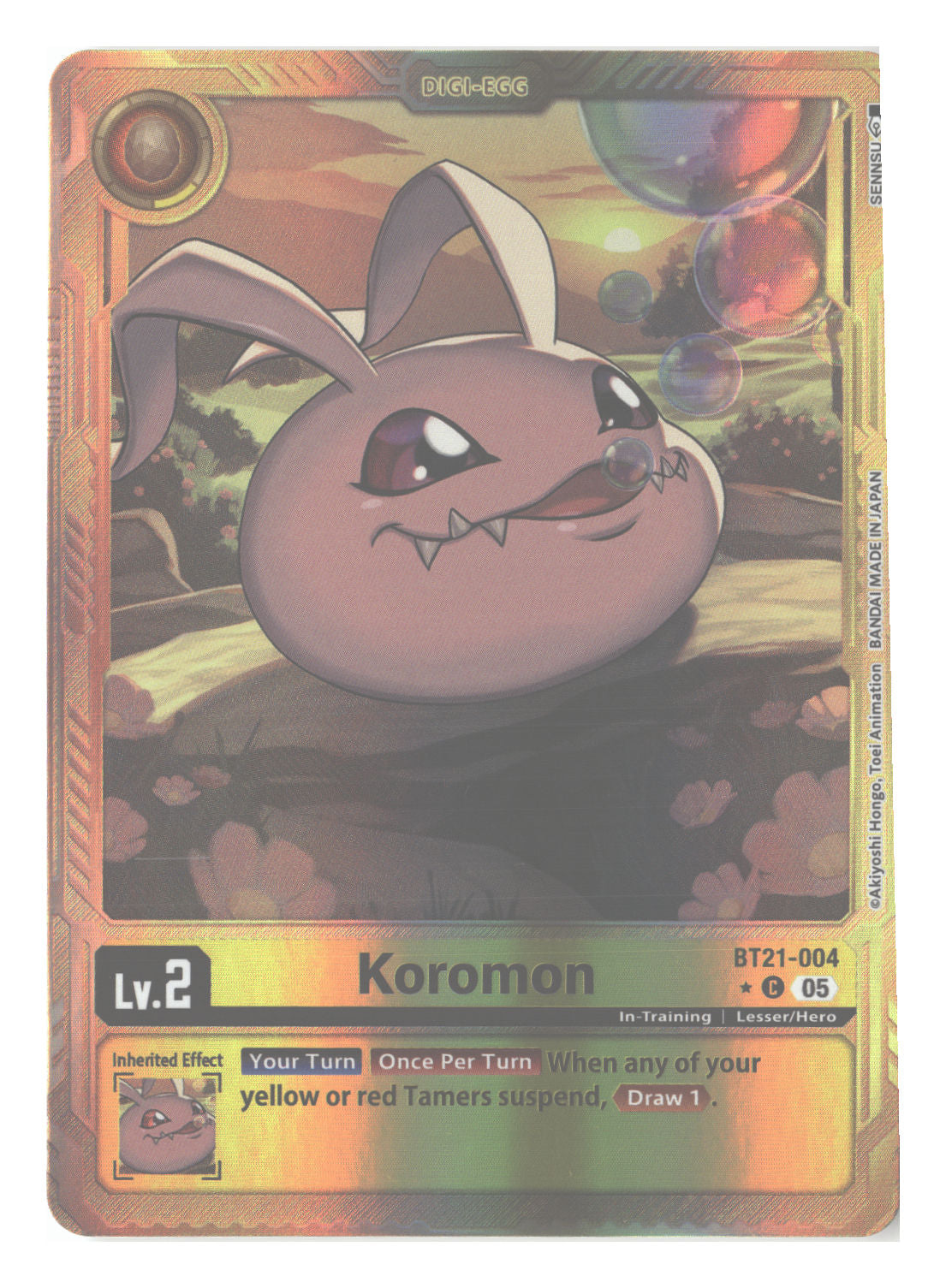 Koromon - BT21-004 (Gold Border)