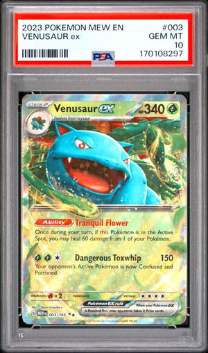 Venusaur ex #003 PSA 10 - Scarlet & Violet 151